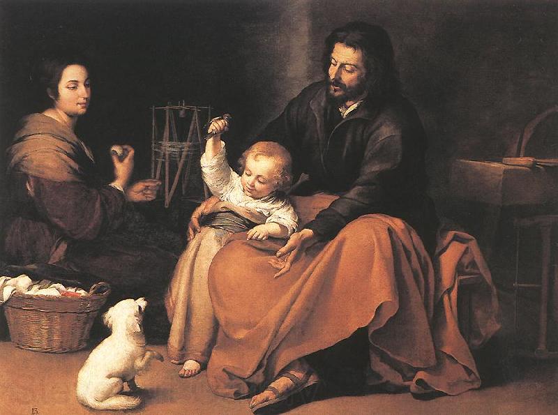 MURILLO, Bartolome Esteban The Holy Family sgh France oil painting art